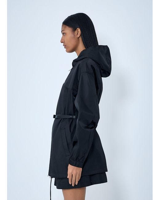 Prada Blue Re-Nylon Hooded Belted Anorak Jacket