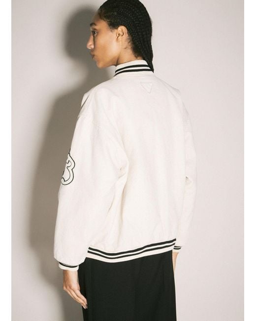 Prada Natural Canvas Bomber Jacket