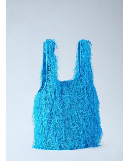 Dries Van Noten Blue Marche Medium Tote Bag