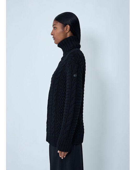 Moncler x Edward Enninful Blue Cable Knit Sweater