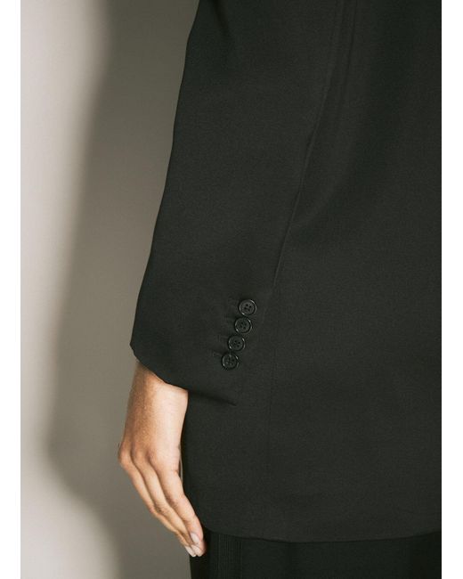 Saint Laurent Black Silk Tuxedo Blazer