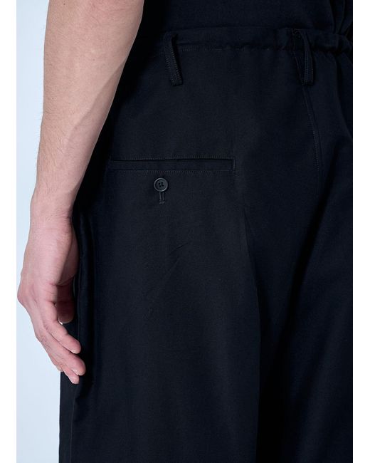 Yohji Yamamoto Black Drawstring Pants for men