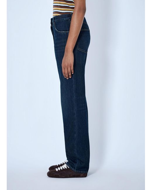 Prada Blue Straight-Leg Washed Denim Jeans
