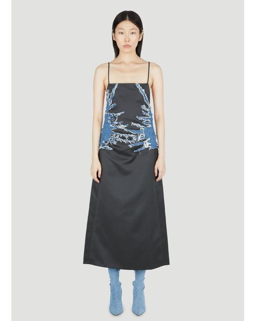 Y. Project Blue Y/Project Satin Whisker Dress