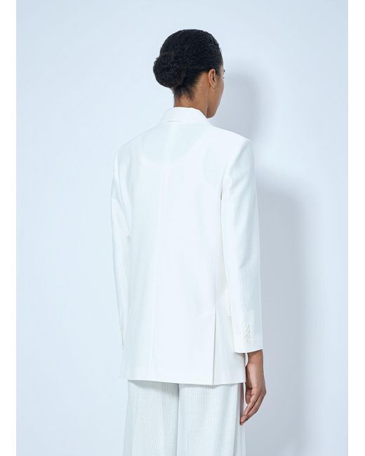Max Mara White Double-Breasted Blazer
