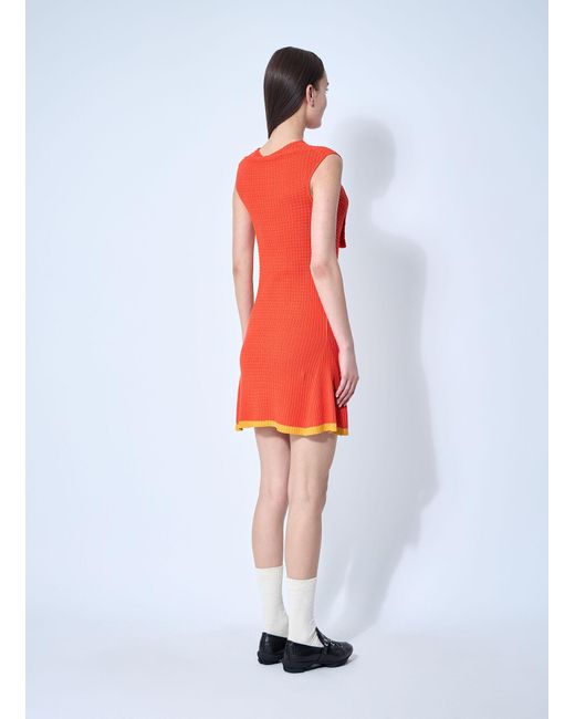 Kiko Kostadinov Red Vecto Knit Dress