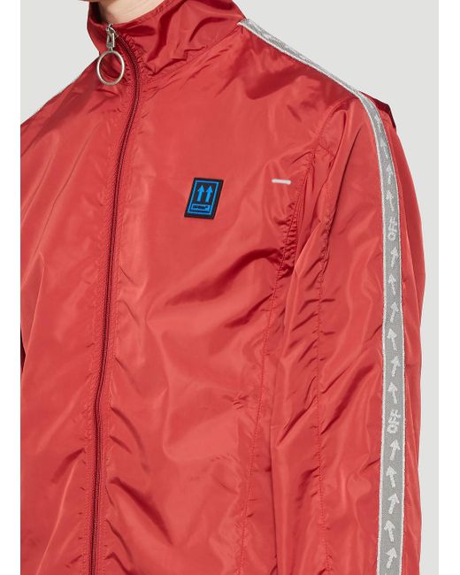 red off white tracksuit