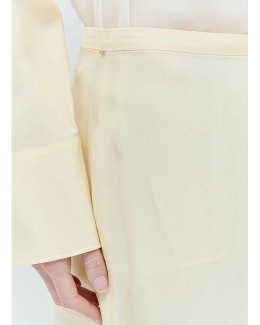 Sportmax White Double-layer Midi Skirt