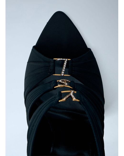 Saint Laurent Blue Emilie Mules Sandals