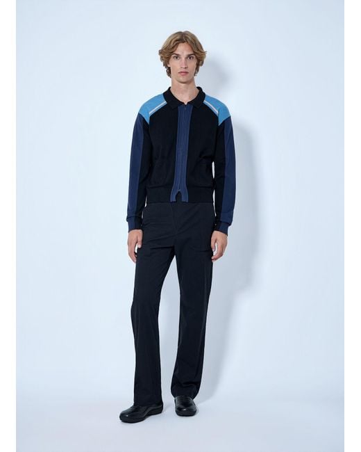 Kiko Kostadinov Blue Munno Knit Cardigan for men
