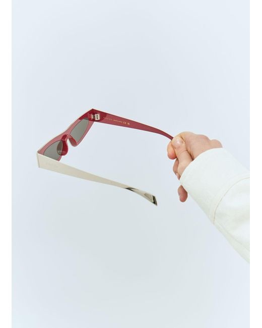 Gucci White Cat-Eye Sunglasses