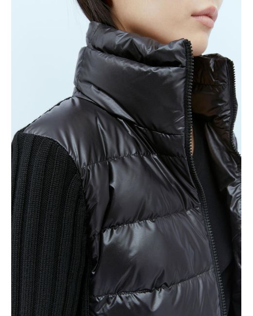 Moncler Blue Padded Wool Cardigan