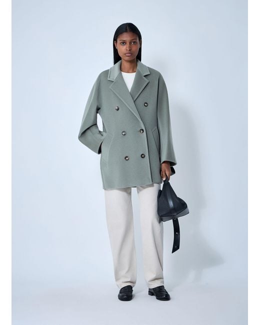 Max Mara Gray Wool-And-Cashmere-Blend Coat
