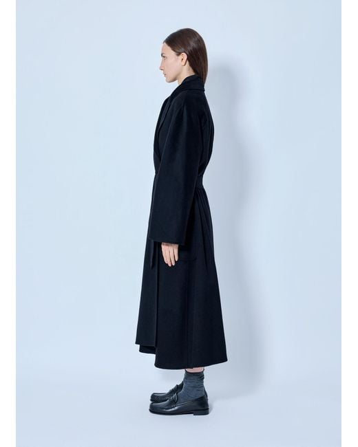 Max Mara Blue Belted Cashmere Coat