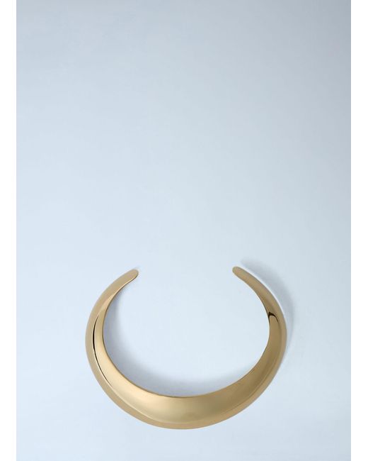 Saint Laurent Blue Polished Metal Cuff Bracelet