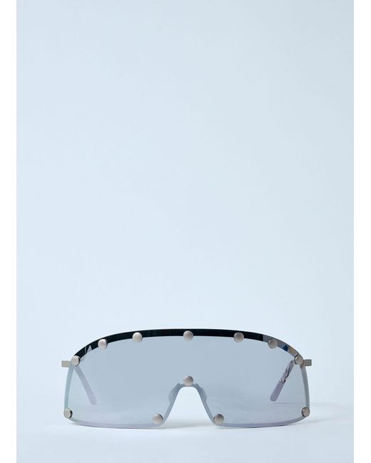 Rick Owens Blue Performa Shielding Sunglasses for men