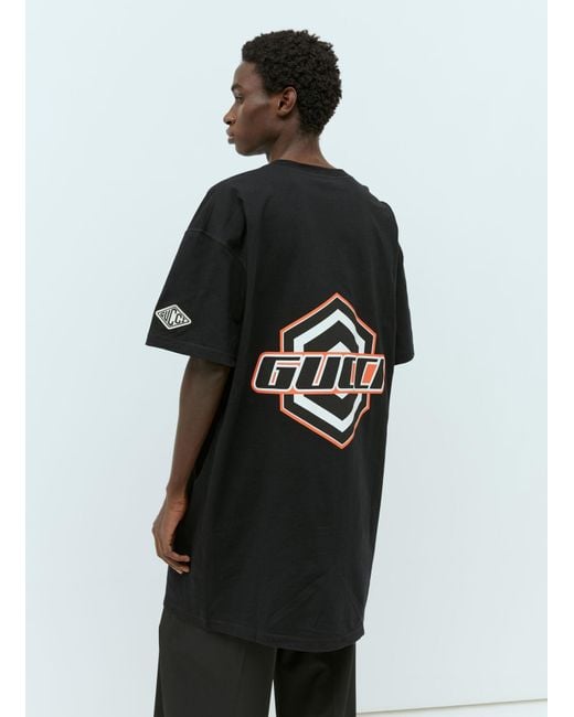 Gucci Black Moto Logo Long T-Shirt for men