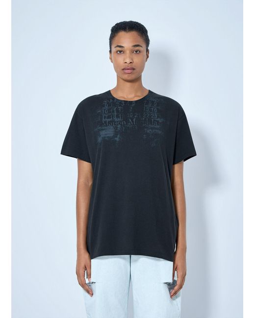 Maison Margiela Black Numbers Regular T-Shirt