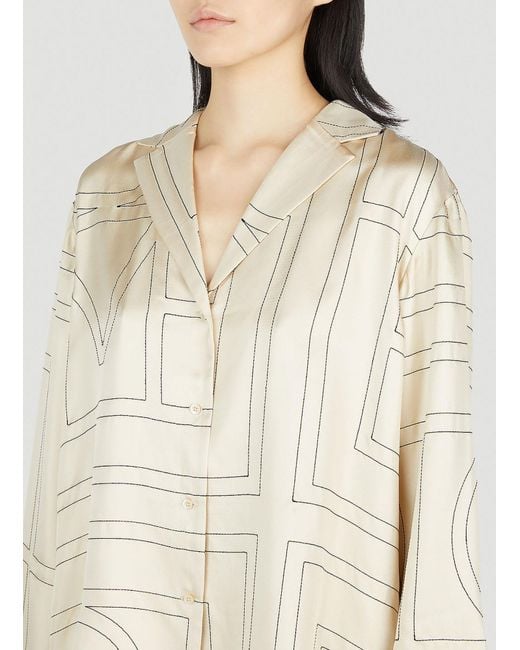 Totême Natural Monogram Pyjama Shirt