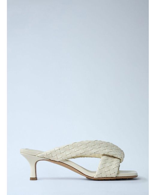 Bottega Veneta Blue Riva Mule Sandals