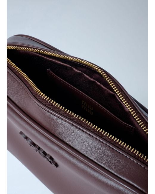 Miu Miu Brown Softy Leather Shoulder Bag