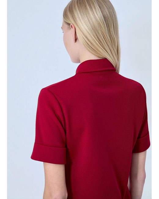 Miu Miu Red Jersey Polo Shirt