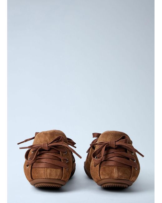 Acne White Bilara Suede Sneakers for men