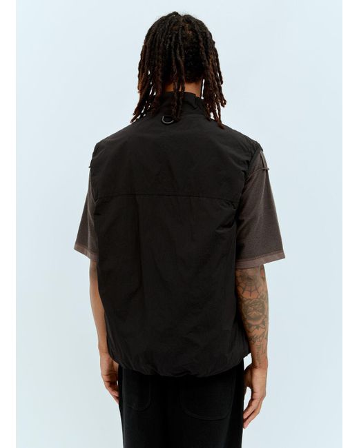 Comme des Garçons Black Logo Print Ripstop Vest for men