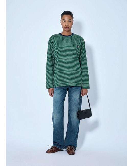 Miu Miu Blue Wide-Leg Denim Jeans