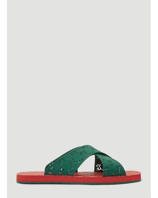 Gucci Green GG Slide Sandal for men
