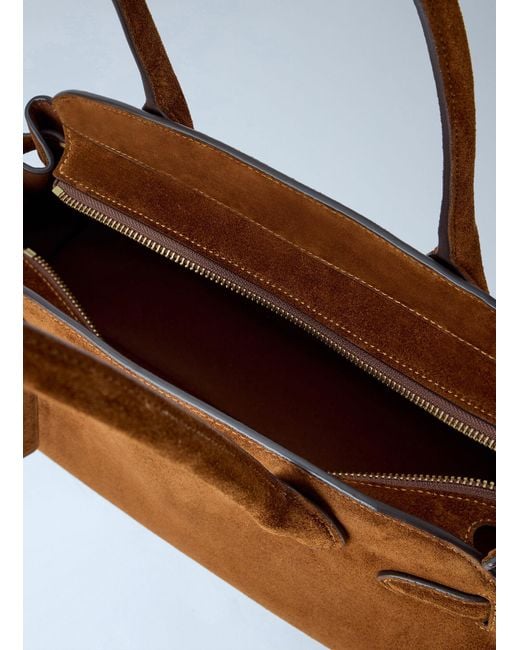 COACH Brown Suede Empire Carryall Bag 34