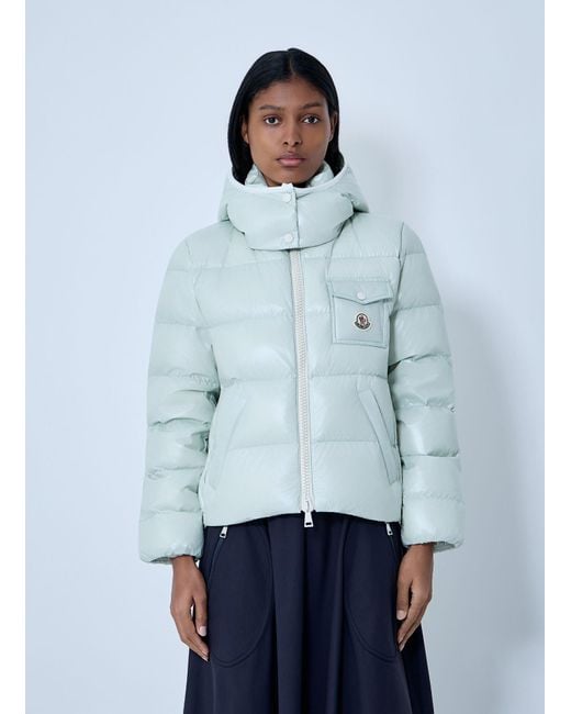 Moncler Blue Andro Short Down Jacket