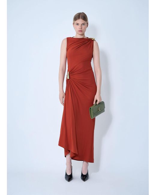 Bottega Veneta Red Viscose Jersey Dress