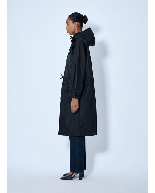 Prada Blue Re-Nylon Drawstring Coat