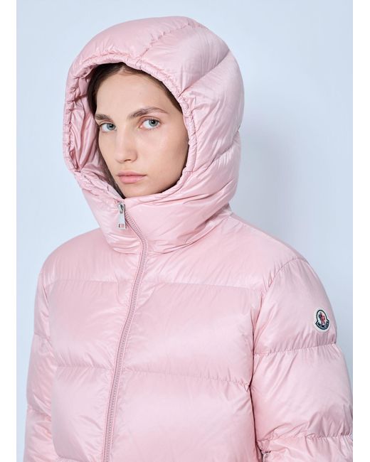 Moncler Pink Feligule Hooded Short Down Jacket