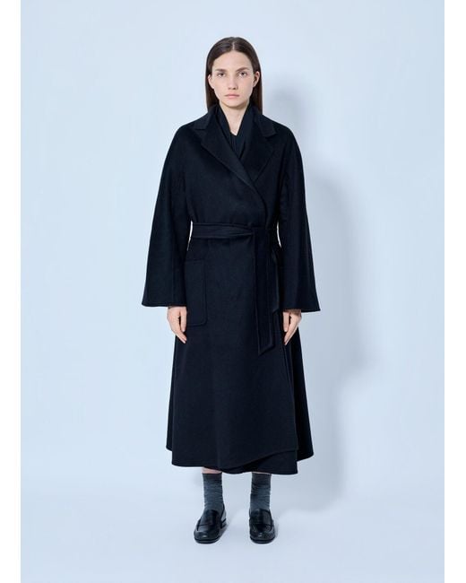 Max Mara Blue Belted Cashmere Coat