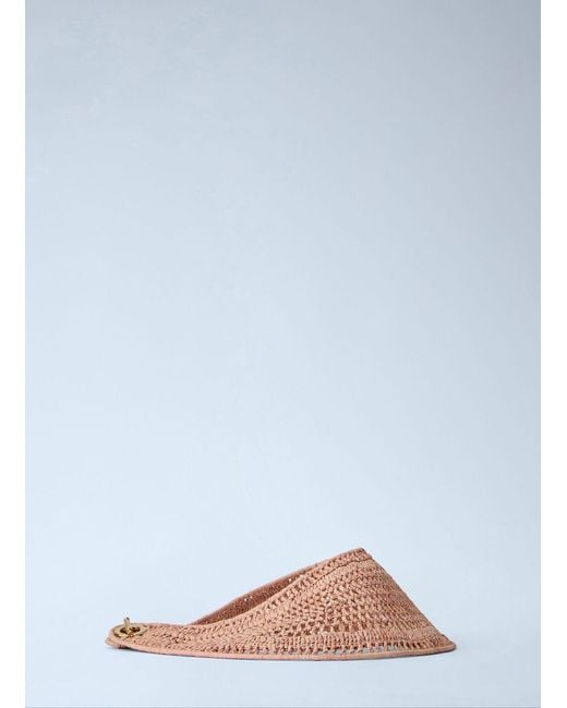 Chloé Multicolor Raffia Visor Hat