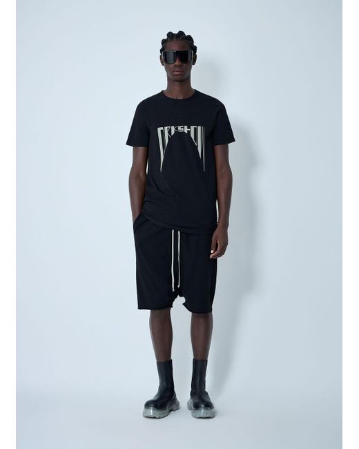 Rick Owens Blue Drawstring Pod Track Shorts for men