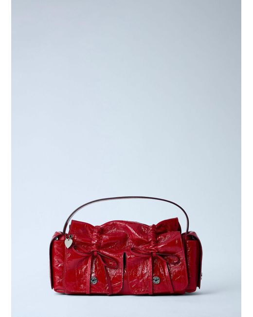 Acne Red Multipocket Shoulder Bag
