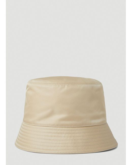 Prada Natural Logo Plaque Bucket Hat for men