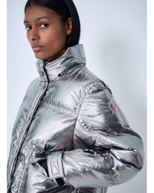 Moncler Gray Celaque Short Down Jacket