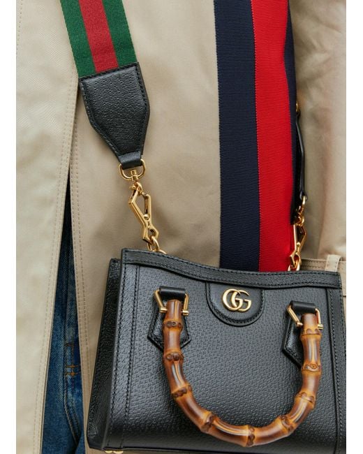 Gucci Black Diana Mini Tote Bag