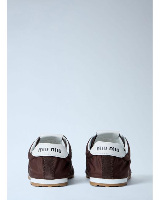 Miu Miu White Logo Patch Sneakers