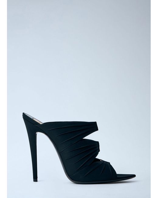 Saint Laurent Blue Emilie Mules Sandals