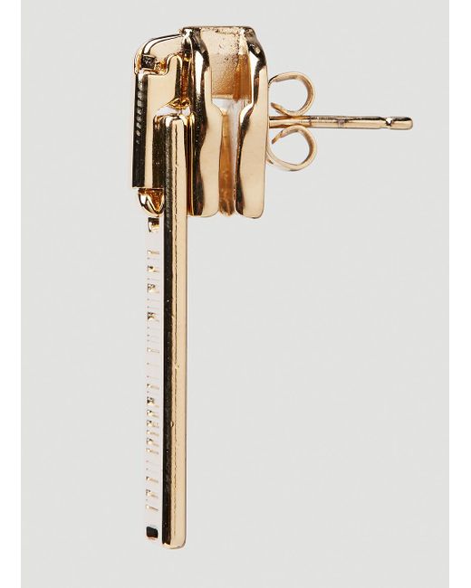 VTMNTS Barcode Zipper Earrings in Natural | Lyst Canada