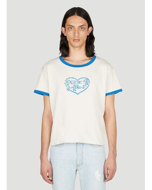 ERL White Kappa Sweetheart T-shirt for men