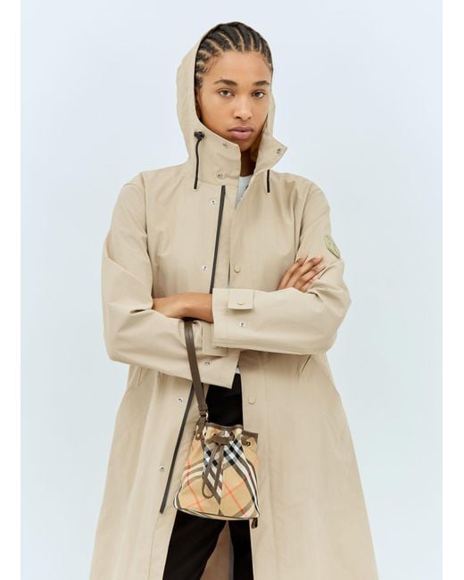 BURBERRY｜ ( Check Drawstring Pouch (8093916)) Burberry Check Drawstring Pouch | Black | FARFETCH
