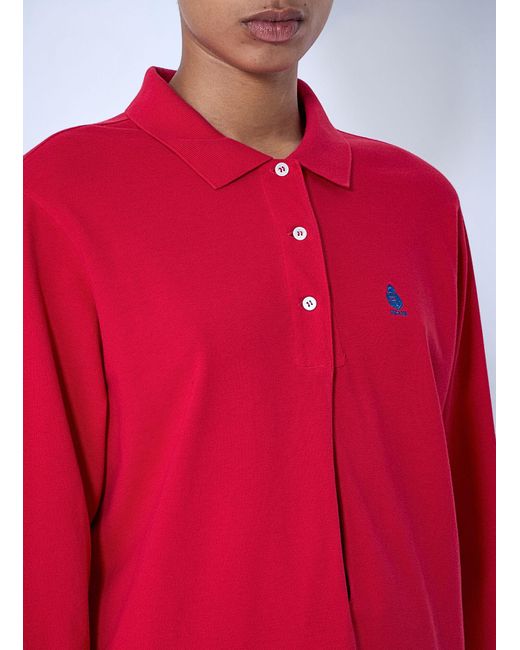 Prada Red Cotton Piqué Polo Shirt