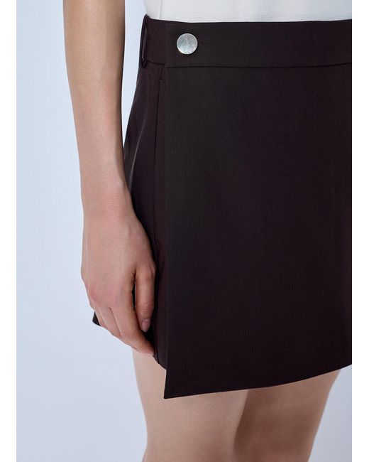 Sportmax Brown Button-detail Mini Skort