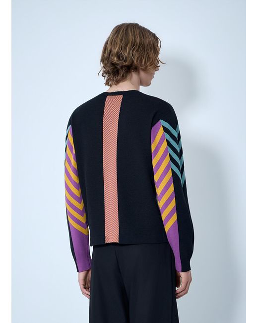 Kiko Kostadinov Blue Gizi Panelled Jumper for men